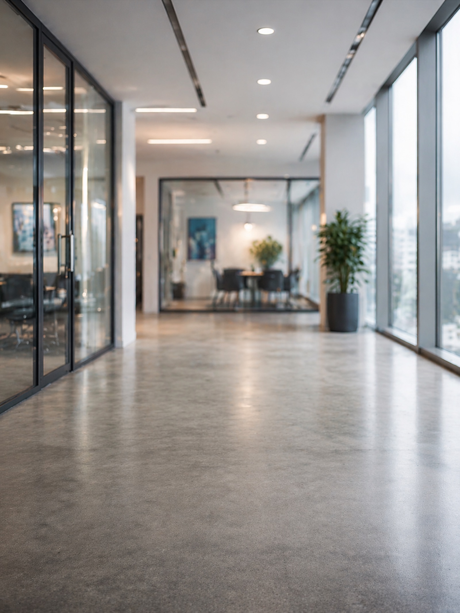 AI generated modern corporate office background